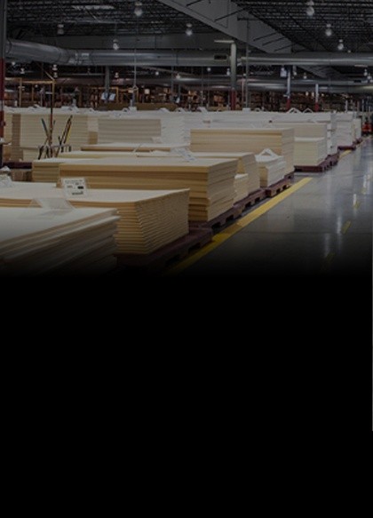 inside of Tempur Pedic mattress manufacturing plant