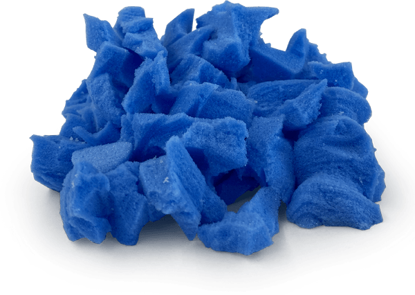 the blue extra soft material inside the cloud adjustable pillow