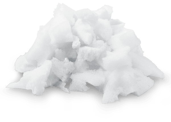 the white supportive material inside the cloud adjustable pillow